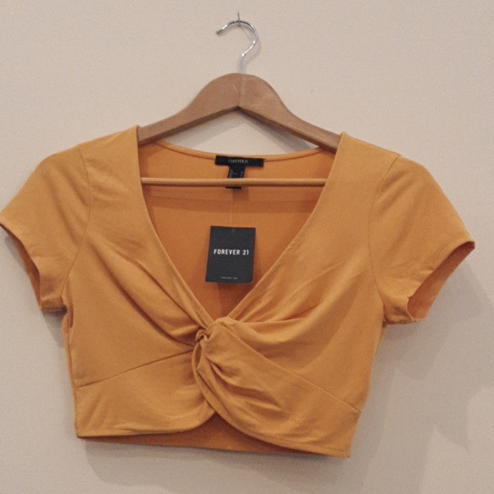 Saffron Crop Tie at Breast
